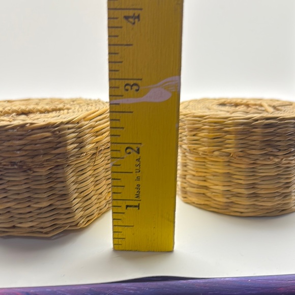 🧺 Vintage Hand-Woven Nesting Baskets – Set of 3 | Mini Boho Organizers - Picture 5 of 16